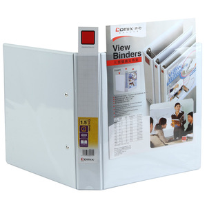 Comix View Binder A4 2 Inch D Type <b>Plastic</b> Folder With Three Sided <b>Pockets</b> For Office Use - Product Image 3
