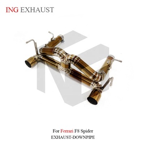 ท่อไอเสียวาล์วทรอนิกส์ไทเทเนียมแบบอบชุบความร้อน ING สำหรับ <span class=keywords><strong>Ferrari</strong></span> <span class=keywords><strong>F8</strong></span> Spider ระบบไหลเวียนสูง ติดตั้งง่ายแบบ Bolt-On อะไหล่แต่งซูเปอร์คาร์ ขายส่ง - Product Image 2