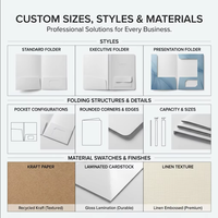 Dossier de présentation de documents de bureau personnalisé en carton noir avec impression mate, pochette et logo UV sélectif