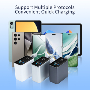 ייצור מותאם אישית מיני מתכת הסיטונאי מתכת נייד הסיטונאי חכם דיגיטלי pd45w <span class=keywords><strong>15000mah</strong></span> עם כבל - Product Image 5