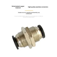 Connecteur rapide de tuyau d'air Pm-8 de Pm-6 de Pm-4 pneumatique Pm-10 Pm-12 cloison raccords droits nouvel état d'occasion pour les industries agricoles