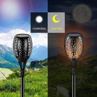 Décoration de paysage Flammes scintillantes Jardin Étanche Extérieur Danse Flammes Lumières Torche Lampe de Poche Led Solaire Flamme Lumière
