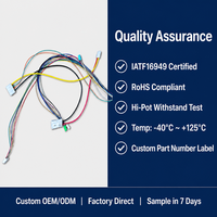 Harness Kabel Tegangan Rendah Kustom PVC 12V 24V untuk Sistem Bantu Kendaraan Listrik Sensor BMS