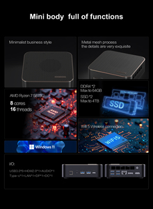 TOP-KING 2025 ใหม่ 7 5825U 6800H มินิพีซีเกมมิ่งแบบ Octa Core รองรับ DDR4 NVMe SSD แสดงผล 3x4K WiFi6 ชิปเซ็ต E3A AMD E3A - Product Image 2