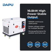10kW Leiser Dieselgenerator 10000W Einzylinder Elektrostart Tragbarer Dieselgenerator Weißes Stromaggregat für Notstromversorgung zu Hause
