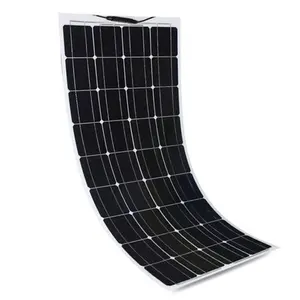 घर की छत कारवां आरवी बोट कैंपर ट्रेलर के लिए अर्ध लचीला सौर पैनल 100W 12V 200W पतली फिल्म मोनोक्रिस्टलाइन