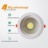 Plafonnier LED encastré commercial ultra-plat 7W 10W 15W 20W 30W, spot COB pour salon et chambre