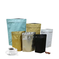 Sachet Doypack Personnalisé en Nylon Stratifié et Papier Kraft Brun de Qualité Alimentaire avec Valve pour Emballage d'Épices et de Café