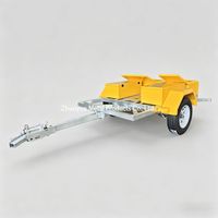 Châssis de remorque mobile VMS personnalisable en acier antirouille avec mât télescopique pour panneau d'avertissement routier à LED