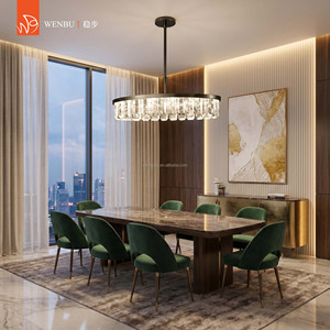 Oval <b>Crystal</b> Lamps Luxury Chandelier Natural Quartz <b>Crystal</b> for Villa Hotel Dining Room - Product Image 3