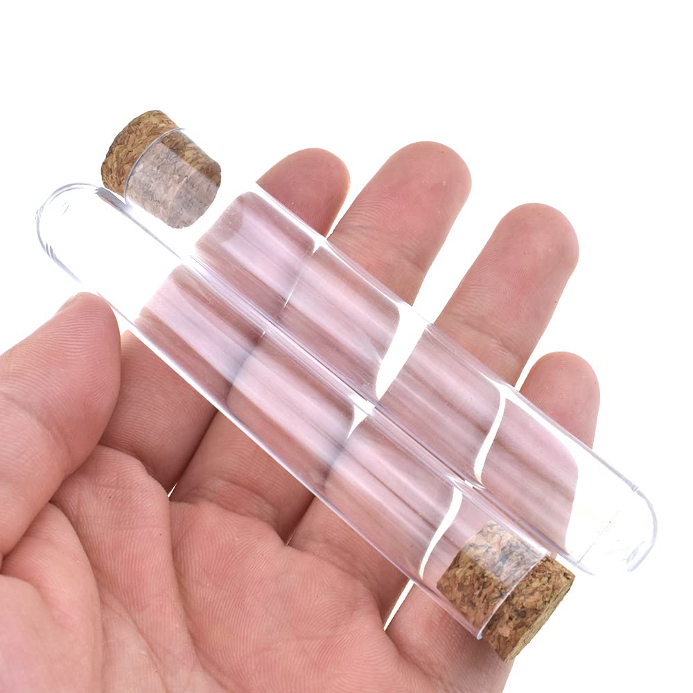 BLIENKREBY 20 Pezzi Barattolini Vetro Piccoli con Tappo Sughero, 50ml Vasetti Vetro Bomboniere, Quadrata Barattoli Flacone con Coperchio,Bomboniere Matrimonio,Natale,Battesimo, Decorazioni per Feste