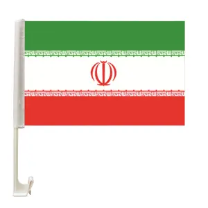 Chất Lượng Cao 100% Polyester Iran Xe Cờ Iran Cửa Sổ Xe Cờ
