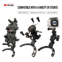Adaptateur de trépied de conversion pour caméra d'action 4K, support pour GoPro, rotule de moto double usage, vis 1/4 pouce, support griffe froide