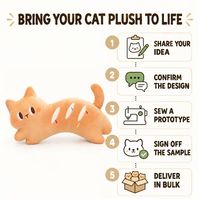 Coussin en peluche chat personnalisé, directement de l'usine, en coton ultra doux, unisexe, pour fêtes, OEM/ODM, marque privée, vente en gros