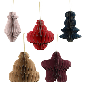 Umiss Weihnachtliche Hängedekoration Papierkugeln Weihnachtsdekoration Papierornamente - Product Image 5