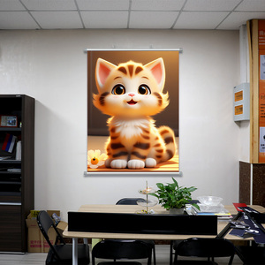 Tùy Chỉnh Xách Tay Tường Treo Di Chuyển Biểu Ngữ Kỹ Thuật Số In Vải Tường Áp phích Cho Trang Trí Nội Thất - Product Image 3