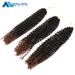 Extensions de cheveux pré-bouclées très vendues pour femmes noires, 18 pouces, 80 grammes, cheveux synthétiques pour tresses au crochet, <span class=keywords><strong>Passion</strong></span> Twist - Product Image 5