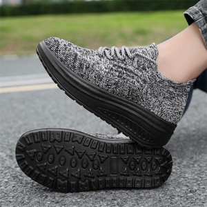 Women's Platform Cushioning <b>Soft</b> Sole Shock Resistant Comfort Breathable Stretch Fabric Upper PU Outsole Sporty <b>Shoes</b> - Product Image 4
