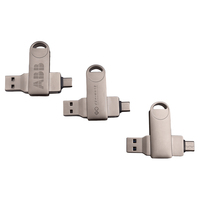 Carga gratuita de video en pendrive metal USB3.0 Memorias flash Disc thumb drive 64GB 3,0 Tipo A Tipo C USB flash drive