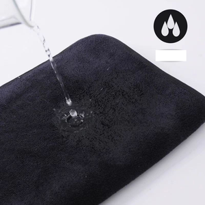 Trung Quốc Nhà máy sản xuất hấp thụ nước và không phai đen sợi nhỏ khăn cho salon tóc đen khăn biểu tượng tùy chỉnh - Product Image 4