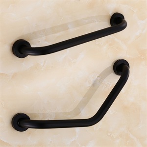 Barra de Apoyo de Hierro Negra para Baño, Montada en la Pared, Moderna, Ecológica, Segura para Personas Mayores, Antideslizante, para Inodoro y Bañera - Product Image 1