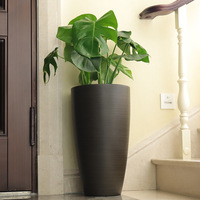 Grand pot de fleurs en plastique blanc pour jardin extérieur, maison, pot de fleurs