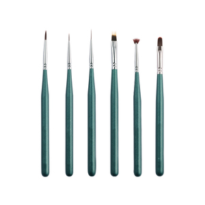 Pinceau à ongles personnalisé, poils en nylon, manche en aluminium antidérapant pour extension d'ongles en gel, manucure, nail art, peinture, fournitures de salon - Product Image 5