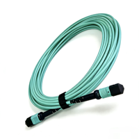 Cordon de brassage fibre optique MPO 10G à faible insertion, 1 fibre, 10 m, multimode OM3 OM4 OM5, câble tronc MOP MTP pour usage télécom, certifié ISO9001