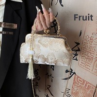 Nouveau sac en soie texturée de style chinois pour femme, élégant et atmosphérique, sac à main haut de gamme pour le quotidien