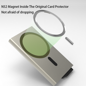 Cartera de cuero PU para tarjetas RFID, billetera emergente para teléfono Compatible magnética, tarjetero de aluminio - Product Image 4