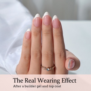 Uñas Artificiales de Gel Suave con Punta Francesa Cuadrada, 160 Piezas, Uñas Postizas para Uso en los Dedos - Product Image 3