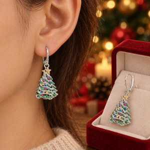 Pendientes de árbol de Navidad para mujer, diseño de estrella, accesorios para las orejas con temática navideña - Product Image 2