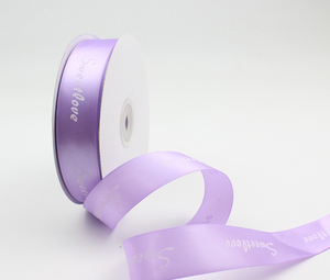 Cinta de satén brillante de poliéster 100% impresa SWEET <span class=keywords><strong>LOVE</strong></span> - Product Image 6