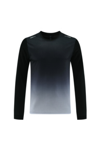T-shirt de sport à manches longues, hauts athlétiques respirants à col rond à séchage rapide, t-shirts décontractés pour la course à pied, l'entraînement et la remise en forme - Product Image 4