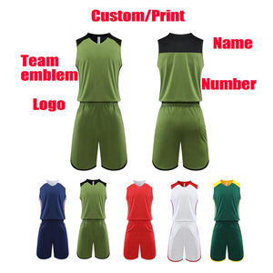 Conjuntos de camisetas de baloncesto unisex de talla grande personalizados transpirables de secado rápido 100% poliéster para adultos que entrenan en verano - Product Image 2