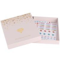 Oneup — ensemble de cartes colorées, série de marbre rose, enveloppe en diamant, boîte de sac cadeau, Notebook