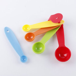 Ensemble de cuillère à mesurer en plastique de 5 pièces couleur gravé cuillère à mesurer - Product Image 2