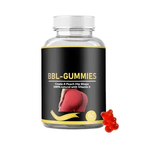 OEM Private Label BBL Gummies Peach Hip Shape Larger Fuller Butt Enhace Curve BBL Gummies