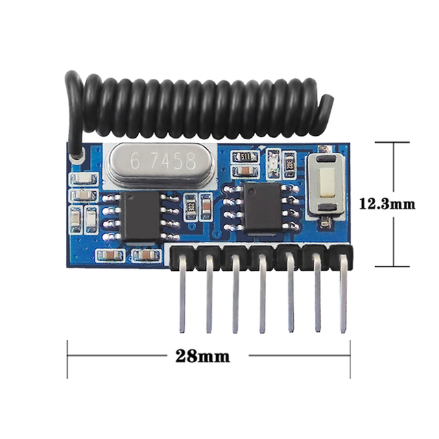 HRJ-9 DC 3.3-5.5v 315/433mhz Wireless RF Receiver Module 4 Channel with Decode