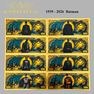 Nouveau modèle 2026 DC 8 modèles Billet de banque Batman plaqué or 24 carats pour cadeaux - Product Image 1