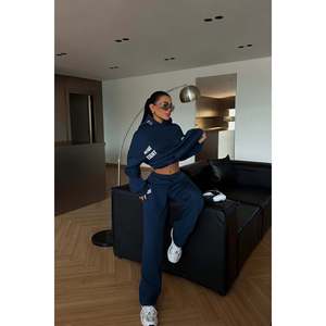 Conjunto Deportivo Azul Marino Darcey Talla Grande, Ligero, con Capucha, Resistente al Viento, Transpirable, para Invierno y Verano, Talla XL, con Logotipo Sublimado - Product Image 4