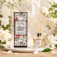 Diffuseur à bâtonnets 100 ml, parfum naturel de gardénia, huile essentielle, bâtonnets d'aromathérapie, parfum d'ambiance décoratif pour la maison
