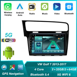 Draadloze Carplay Android Auto Radio Voor Volkswagen Vw Golf 7 2013 - 2017 Lhd Multimedia Video Speler Navigatie Gps 5G Wifi Bt