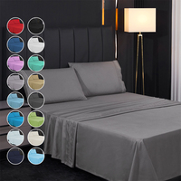 Ensemble de literie 4 pièces en polyester doux brossé brodé, multicolore, literie pour la maison, vente en gros, fabrication sur mesure