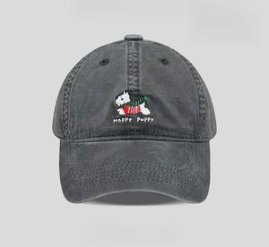 Gorra de béisbol con bordado de cachorro adorable 2026, sombrero de verano con protección solar <span class=keywords><strong>para</strong></span> mujer, gorra trucker versátil informal que estiliza el rostro - Product Image 5
