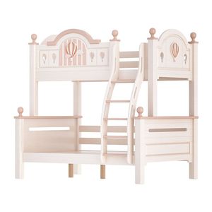 Tempat Tidur Tingkat Anak Modern Model Balon Udara dengan Tangga Penyimpanan, Laci Penyimpanan yang Dapat Diangkat, Perabot Kamar Tidur Anak untuk Anak Perempuan - Product Image 5