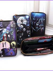 Billetera de piel sintética con estampado de beetlejuices Sally noche antes de Navidad regalos para niños loungefly metamask billetera al por mayor - Product Image 6