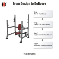Soporte para press de banca con respaldo, barra de agarre, soportes para pies y estructura de acero reforzado para equipos de gimnasio y estudio