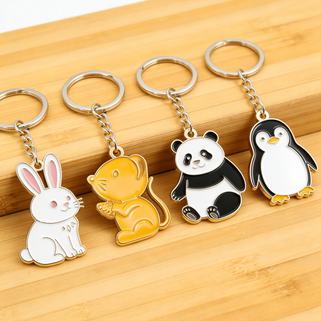 Custom Metal Keychain Anime Character Design Bulk Wholesale Key Ring Accessories for Cartoon Gift Market