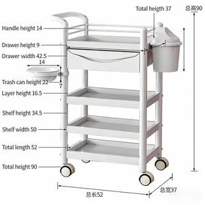 Beauty salon specific beauty cart, mobile multi-layer with drawers, <b>tool</b> cart, barber shop, nail salon, hospital, handcart - Product Image 3